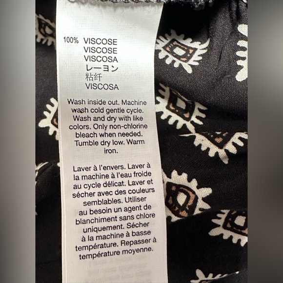 GAP Factory Black and White Patterned Pants - Picture 4 of 9